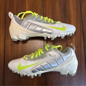 Nike Women’s Speedlax 3 Lacrosse Outdoor Cleats Size 9 White Silver Volt Green‎